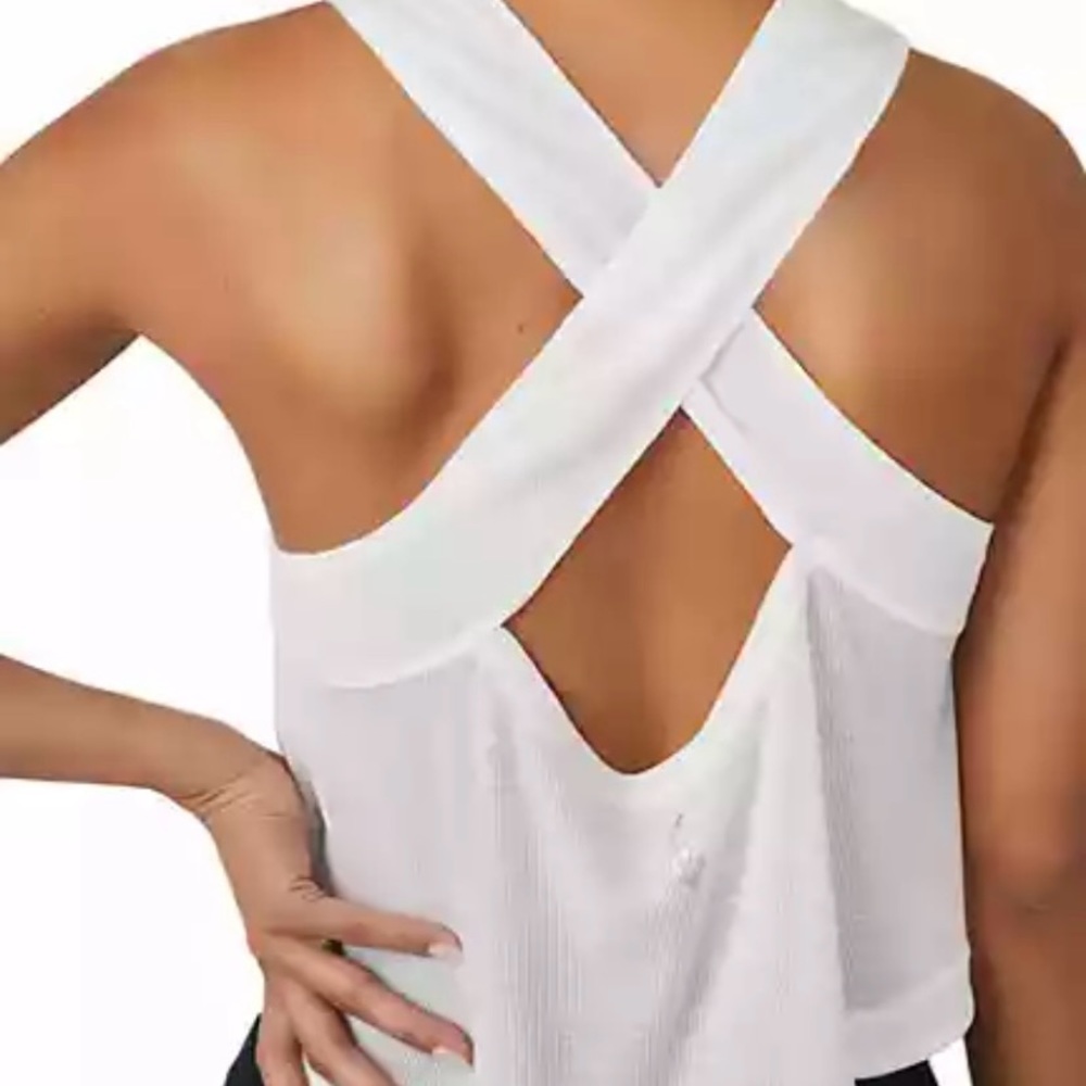 NWOT Free People Movement Keep Away Tank in white - Picture 4 of 5